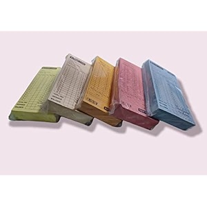 attendance report for daily payroll wagesattendance card for monthly attendance and calculation of wagesmix color attendance report small pack of 100