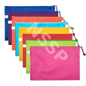 multipurpose waterproof zipper pouches document holderpen pencil casestationery storage bagscosmetic pouchtravel organizer multicolour pack of 15 a3