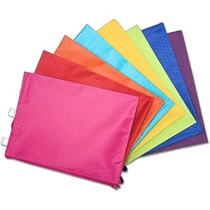 plastic multipurpose waterproof zipper pouches document holderpen pencil casestationery storage bagscosmetic pouchtravel organizer multicolour pack of 5 cheque