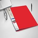 Your's Favourite Ring Binder File for Documents,Projects &amp; Certificates, 2D A4 Size Tough &amp; Durable A4 Size Ring Binder Box Board File (Pack of 10, Red)