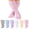 Jspupifip 6 Pairs Plus Size Compression Socks for Women, Wide Calf