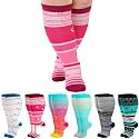 Jspupifip 6 Pairs Plus Size Compression Socks for Women, Wide Calf