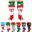Jspupifip 6 Pairs Plus Size Compression Socks for Women, Wide Calf