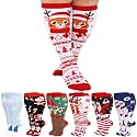 Jspupifip 6 Pairs Plus Size Compression Socks for Women, Wide Calf