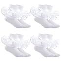 Jspupifip Girls Big Ruffle Socks Soft Cute Classic Toddler