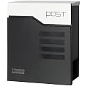 Jssmst Locking Mailbox Wall Mount- Waterproof mailboxes with Secure Key Lock and Newspaper Compartment, Key Lock Drop Box Extra Large Capacity, 12.9 x 4.1 x 14.2 Inch, SM-HPB938 White New