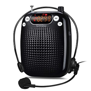 jt original shidu voice amplifier m328 high-power rechargeable ultralight portable speaker with loud clear sound upgraded back clip for teachers instructors emcees tour guides and trainers black