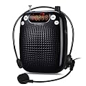 JT Original Shidu Voice Amplifier M328 High-Power Rechargeable Ultralight Portable Speaker with Loud Clear Sound Upgraded Back Clip for Teachers, Instructors, Emcees, Tour Guides and Trainers (Black)