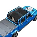 JT Sun Shade Top Compatible with Jeep Gladiator Sunshade, Black