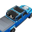 JT Sun Shade Top Compatible with Jeep Gladiator Sunshade, Black, Front+Rear