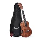 Juarez 23" Soprano Ukulele Kit with EQ Pick-up UK-2000, Solid Mahogany Body, AQUILA Strings, Rosewood Fretboard &amp; Bridge, Black Die Cast Tuners Machine Head, with Bag, Strap
