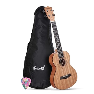juarez 2634 tenor ukulele kit mahogany body aquila strings rosewood fretboard amp bridge black die cast tuners machine head with bag strap and picks natural