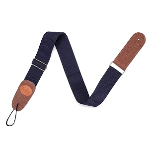 juarez jrgst100bl adjustable guitar strap for electricacoustic guitarbass - soft strap with pu leather ends dark blue