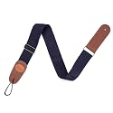 JUAREZ JRGST100BL Adjustable Guitar Strap For Electric/Acoustic Guitar/Bass - Soft Strap with PU Leather Ends Dark Blue