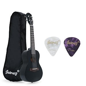 juarez jrz23uk blue 23-inch ukulele with aquila strings sapele body rosewood fingerboard matte finish - includes bag and picks