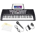 JUAREZ Octavé JRK661 61-Key Electronic Keyboard Piano with LED Display | Adapter | Key Note Stickers | Mic |Music Sheet Stand | 255 Rhythms | 255 Timbres | 24 Demos | 8 Percussions