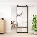 Jubest DIY Glass Sliding Closet Kitchen Door