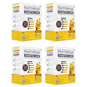 nutrihance nutrihance diabetes care manage blood sugar level nutrition drink -350 g x 4 nutrition drink 4x350 g mango badam flavored