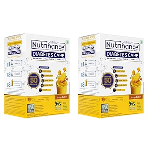 nutrihance diabetes care manage blood sugar level nutrition drink -350 g x 2 nutrition drink 2x350 g mango badam flavored