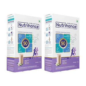 jubilant nutrihance nutritional formula help enhance health vanilla flavor 400 gm x pack of 2 nutrition drink