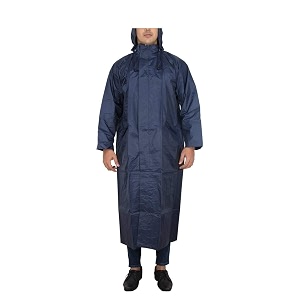 Rain Coat Mens Womens Black Colour Long