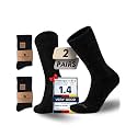 Juclise Baby Alpaca Wool Heavyweight Crew Socks for Women, 2 Pairs
