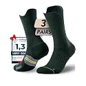 Juclise Women's Compression Crew Running &amp; Hiking Socks, 3 Pairs, Cushioned