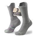Juclise Women's Compression Crew Running &amp; Hiking Socks, 3 Pairs, Cushioned
