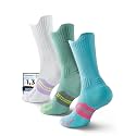 Juclise Women's Compression Crew Running &amp; Hiking Socks, 3 Pairs, Cushioned