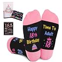 Juesly 5-22 Years Old Birthday Gifts for Girls - Socks for Girls with Pop up Birthday Card, Presents for 5-22 Year Old Grils
