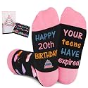Juesly 5-22 Years Old Birthday Gifts for Girls - Socks for Girls with Pop up Birthday Card, Presents for 5-22 Year Old Grils