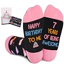 Juesly 5-22 Years Old Birthday Gifts for Girls - Socks for Girls with Pop up Birthday Card, Presents for 5-22 Year Old Grils