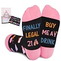 Juesly 5-22 Years Old Birthday Gifts for Girls - Socks for Girls with Pop up Birthday Card, Presents for 5-22 Year Old Grils