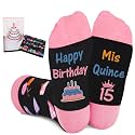 Juesly 5-22 Years Old Birthday Gifts for Girls - Socks for Girls with Pop up Birthday Card, Presents for 5-22 Year Old Grils