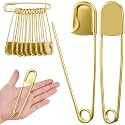 Juexica 10 Pcs 5 Inch Large Safety Pins, Giant Heavy Duty Jumbo Safety Pin