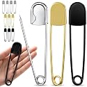 Juexica 10 Pcs 5 Inch Large Safety Pins, Giant Heavy Duty Jumbo Safety Pin