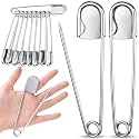 Juexica 20 Pcs 5 Inch Large Safety Pins, Giant Heavy Duty Jumbo Safety Pin