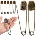Juexica 5 Pcs 5 Inch Large Safety Pins, Giant Heavy Duty Jumbo Safety Pin