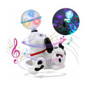 Jugnu Dancing 360 degree Rotating Dog Toy with Music, Sound, 3D LED Light for Baby Children Kids (Black & white)