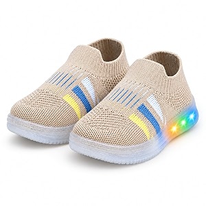 jugnu toddler boy39s amp girl39s led light-up shoes  breathable mesh first walking shoes with soft cushioned insole amp stretchable slipon shoe for infants amp kids age 18 months to 5 years