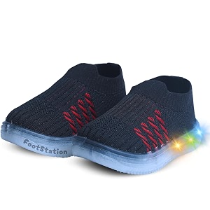 jugnu toddler boy39s amp girl39s led light-up shoes  breathable mesh first walking shoes with soft cushioned insole amp stretchable slipon shoe for infants amp kids age 18 months to 5 years