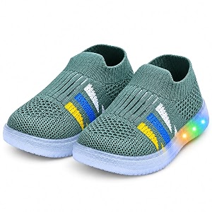 jugnu toddler boy39s amp girl39s led light-up shoes  breathable mesh first walking shoes with soft cushioned insole amp stretchable slipon shoe for infants amp kids age 18 months to 5 years
