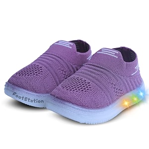 jugnu toddler boy39s amp girl39s led light-up shoes  breathable mesh first walking shoes with soft cushioned insole amp stretchable slipon shoe for infants amp kids age 18 months to 5 years