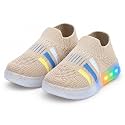 Jugnu Toddler Boy's &amp; Girl's LED Light-Up Shoes | Breathable Mesh First Walking Shoes with Soft Cushioned Insole &amp; Stretchable Slipon Shoe for Infants &amp; Kids (Age 18 Months to 5 Years)
