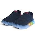 Jugnu Toddler Boy's &amp; Girl's LED Light-Up Shoes | Breathable Mesh First Walking Shoes with Soft Cushioned Insole &amp; Stretchable Slipon Shoe for Infants &amp; Kids (Age 18 Months to 5 Years)