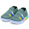 Jugnu Toddler Boy's &amp; Girl's LED Light-Up Shoes | Breathable Mesh First Walking Shoes with Soft Cushioned Insole &amp; Stretchable Slipon Shoe for Infants &amp; Kids (Age 18 Months to 5 Years)