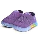 Jugnu Toddler Boy's &amp; Girl's LED Light-Up Shoes | Breathable Mesh First Walking Shoes with Soft Cushioned Insole &amp; Stretchable Slipon Shoe for Infants &amp; Kids (Age 18 Months to 5 Years)