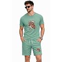 JUGULAR Mens Cotton Blend Graphic Print Co-ord