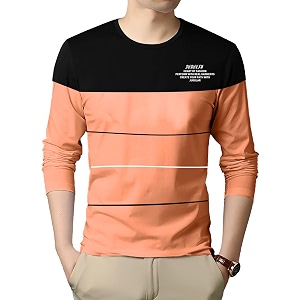 JUGULAR Men Striped Round Neck Pure Cotton