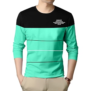 JUGULAR Men Striped Round Neck Pure Cotton